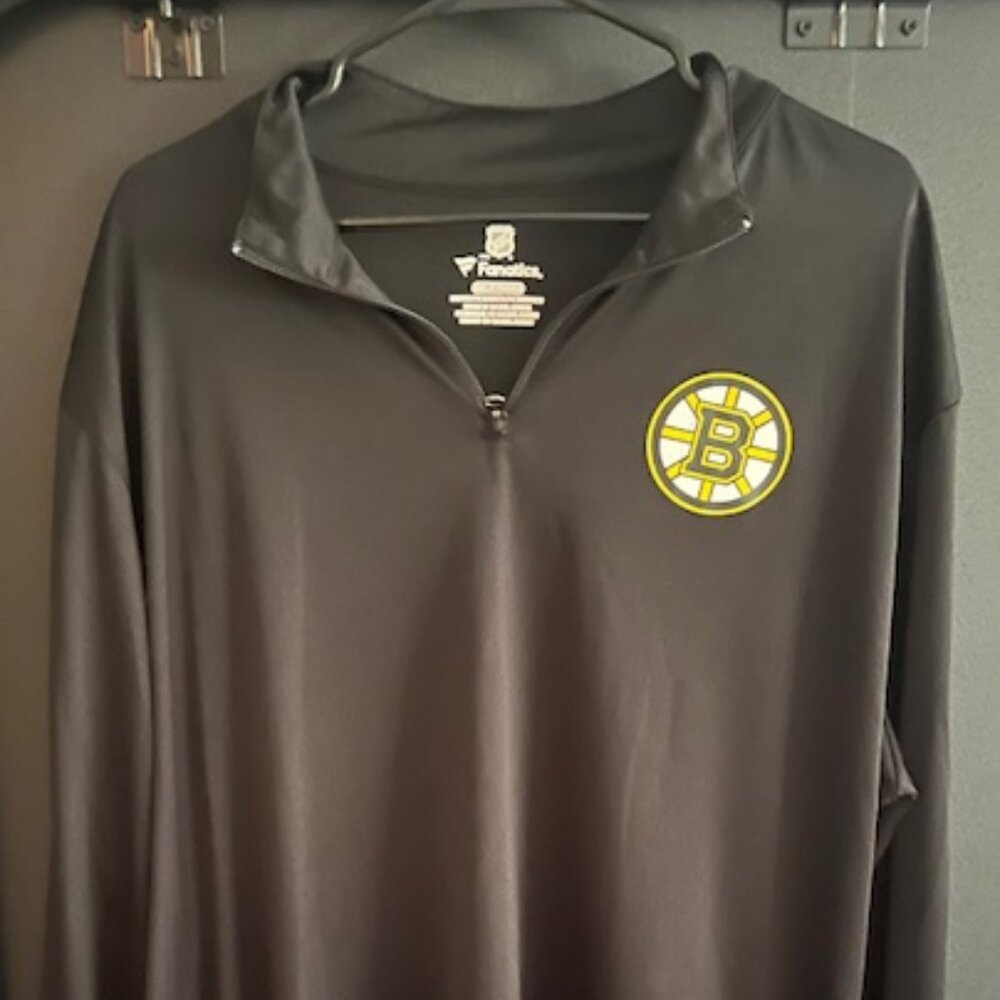 Boston Bruins Fanatics Quarter-Zip Top 3XL — Long Sleeve / 100% Polyester